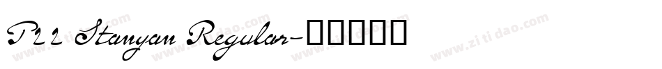 P22 Stanyan Regular字体转换